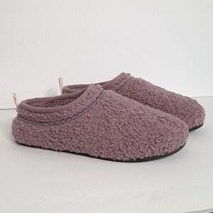 Bombas Slippers Womens Sunday Sherpa Slip On Purple Size 8